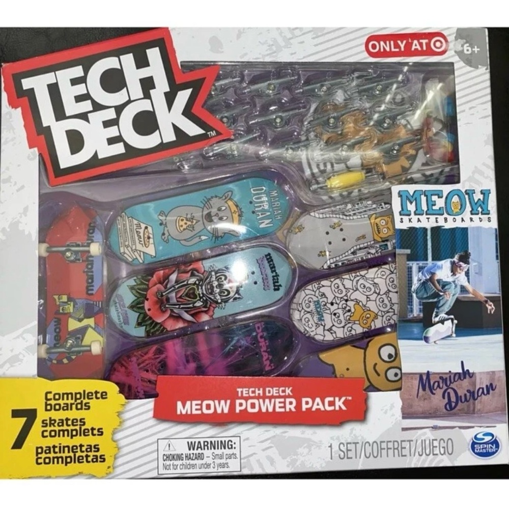 Tech Deck Meow Power Pack
Skateboards Cat Mariah Duran 7
Complete Boards NEW